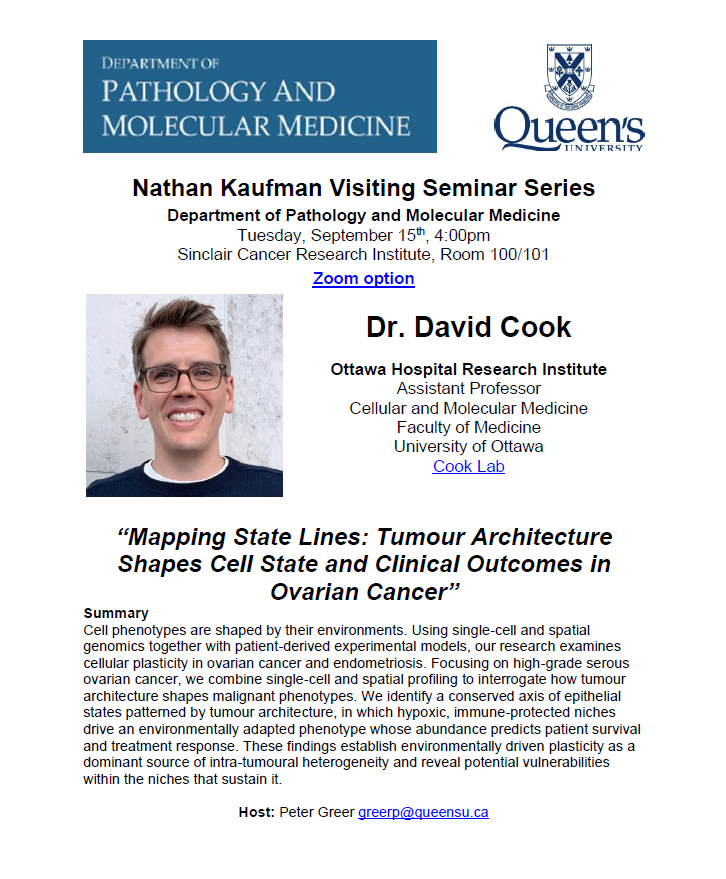 Dr. David Cook Seminar September 15, 2026